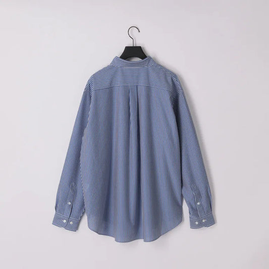 KANEMASA PHIL. - 46G Stripe Atmosphere Shirt - NAVY WHITE