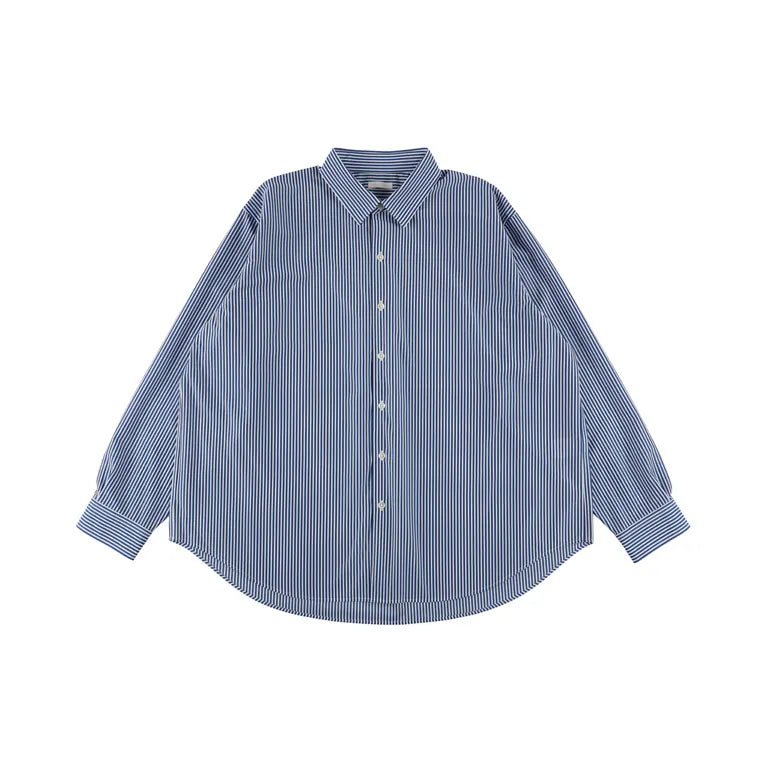 KANEMASA PHIL. - 46G Stripe Atmosphere Shirt - NAVY WHITE