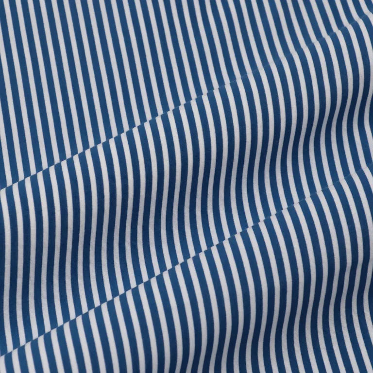 KANEMASA PHIL. - 46G Stripe Atmosphere Shirt - NAVY WHITE