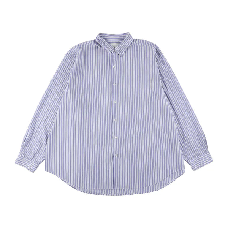 KANEMASA PHIL. - 46G Stripe Atmosphere Shirt - SAX BLACK