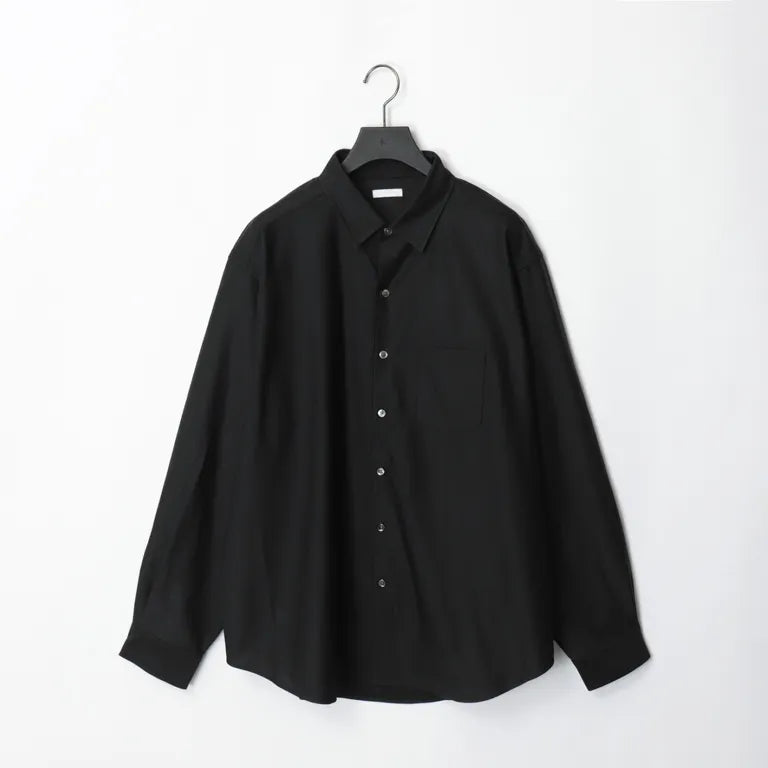 KANEMASA PHIL. - 36G Wool Atmosphere Shirt - BLACK
