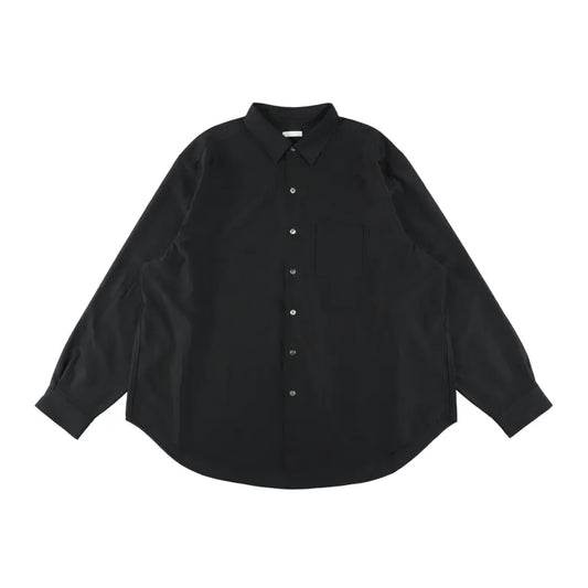 KANEMASA PHIL. - 36G Wool Atmosphere Shirt - BLACK