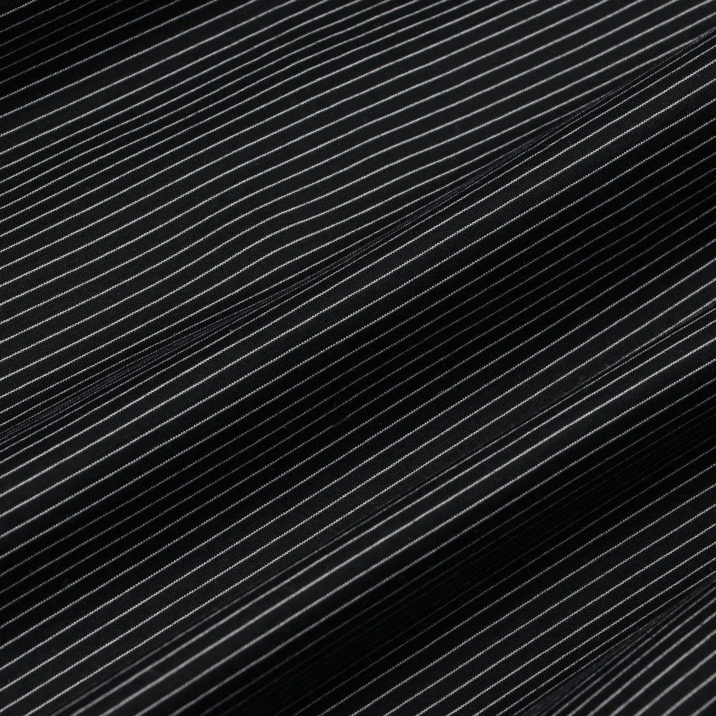 KANEMASA PHIL. - 46G Stripe Atmosphere Shirt - BLACK