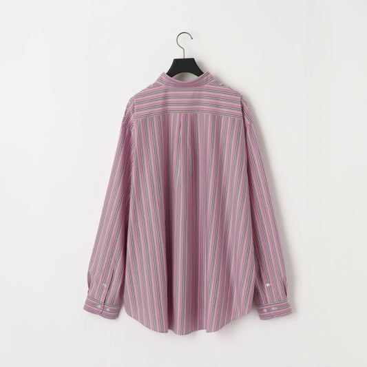 KANEMASA PHIL. - 46G Stripe Atmosphere Shirt - PINK BLACK