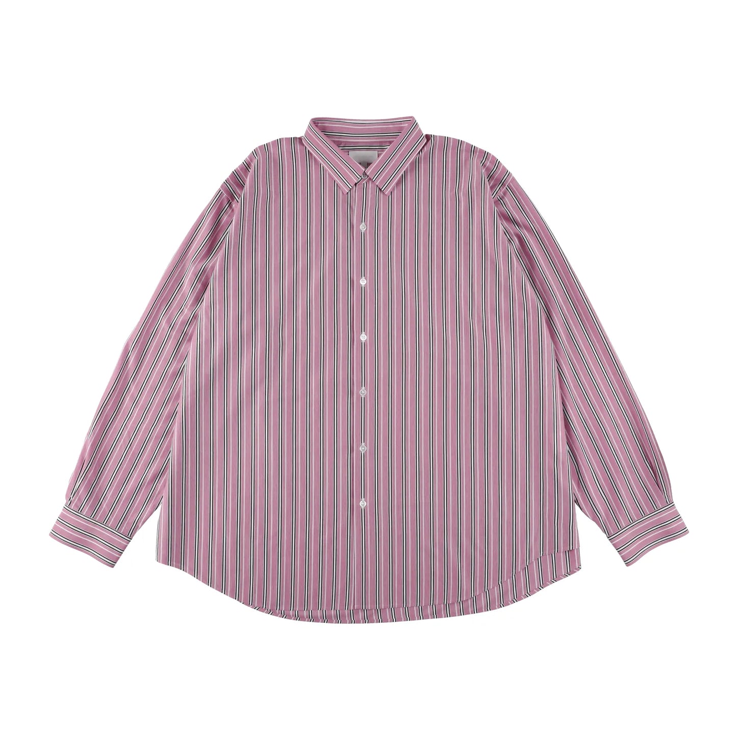 KANEMASA PHIL 46G ATMOSPHERE SHIRT ピンク L KANEMASA PHIL. - 46G Stripe Atmosphere Shirt - PINK BLACK – un