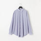 KANEMASA PHIL. - 46G Stripe Atmosphere Shirt - SAX BLACK