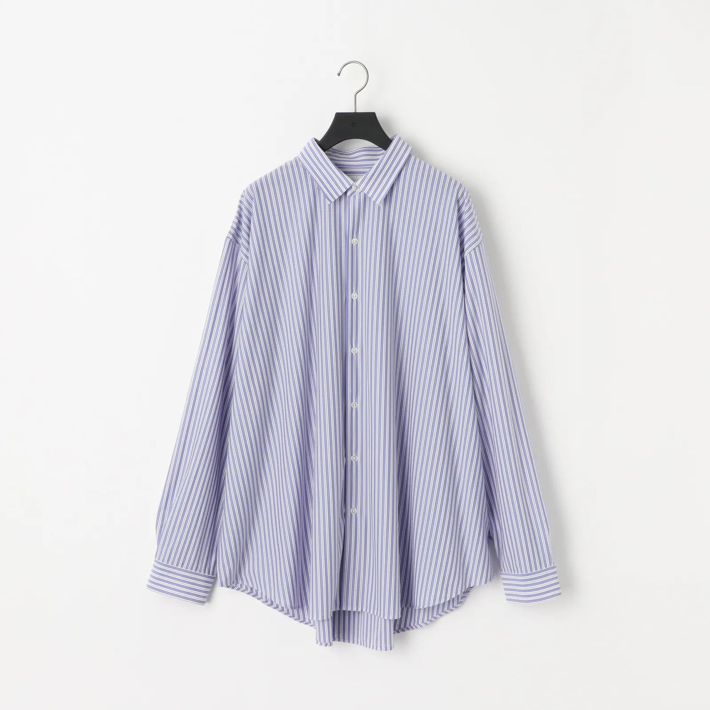KANEMASA PHIL. - 46G Stripe Atmosphere Shirt - SAX BLACK