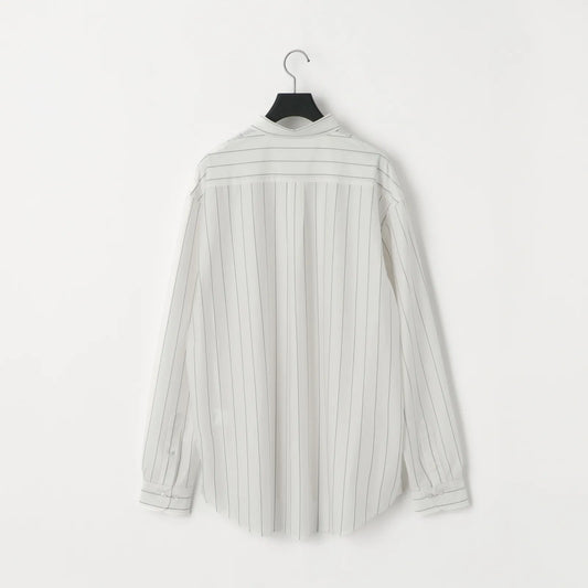 KANEMASA PHIL. - 46G Stripe Atmosphere Shirt - WHITE