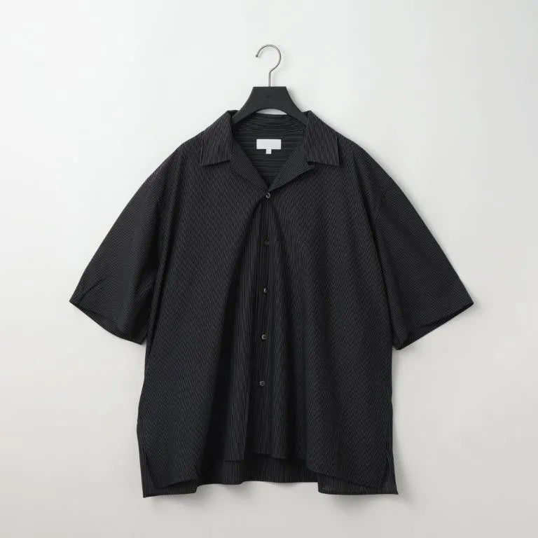 KANEMASA PHIL. - 46G Stripe Ether Shirt - BLACK