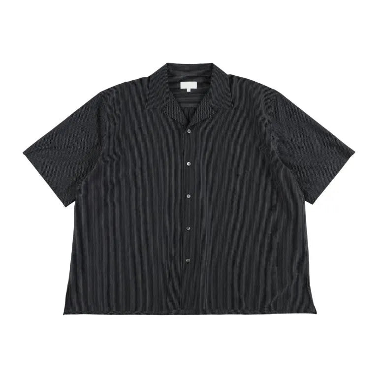 KANEMASA PHIL. - 46G Stripe Ether Shirt - BLACK