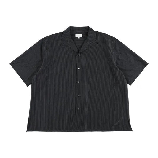 KANEMASA PHIL. - 46G Stripe Ether Shirt - BLACK