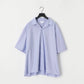 KANEMASA PHIL. - 46G Stripe Ether Shirt - BLUE