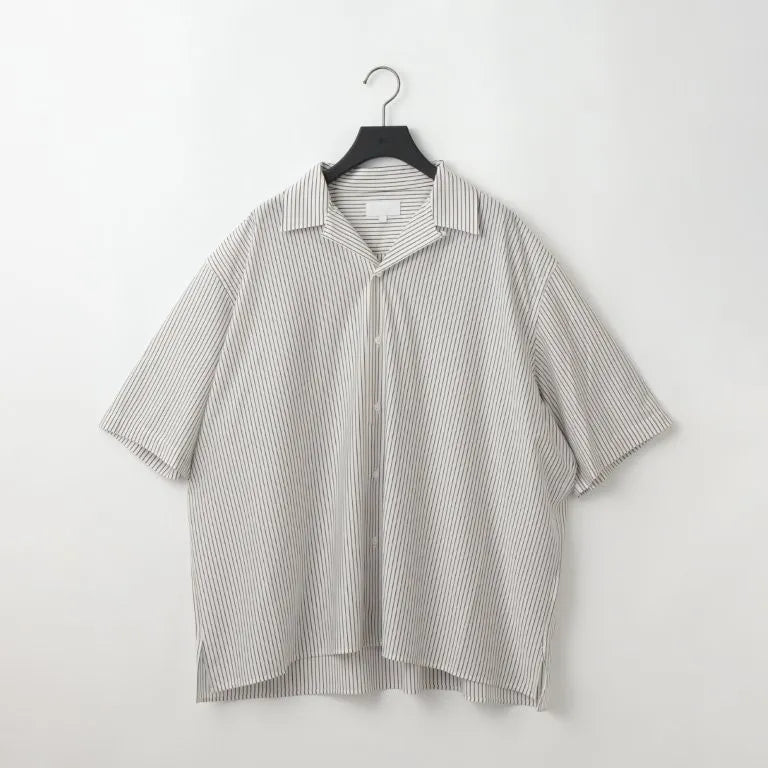 KANEMASA PHIL. - 46G Stripe Ether Shirt - PS BLACK