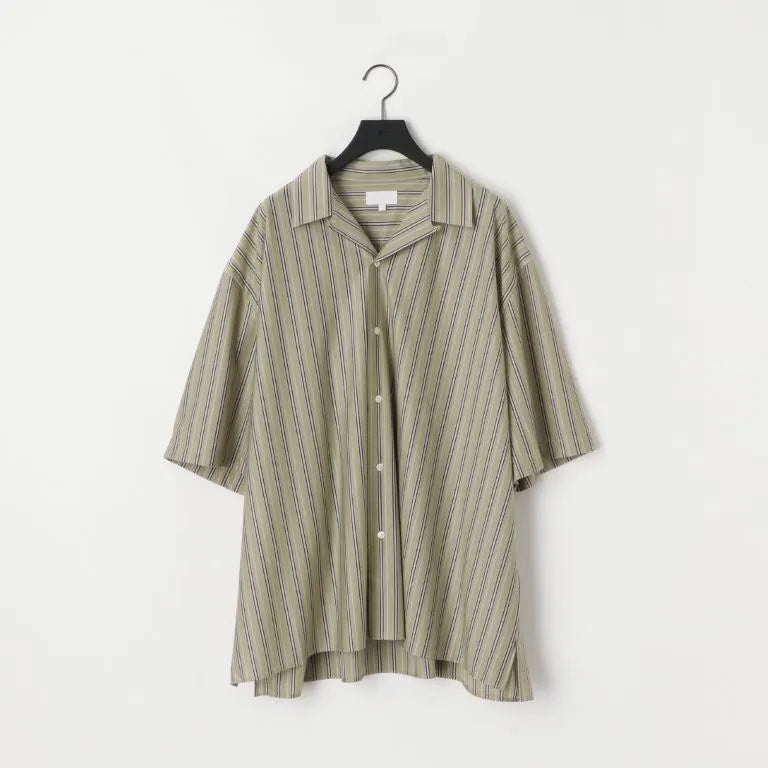 KANEMASA PHIL. - 46G Stripe Ether Shirt - PURPLE BLACK