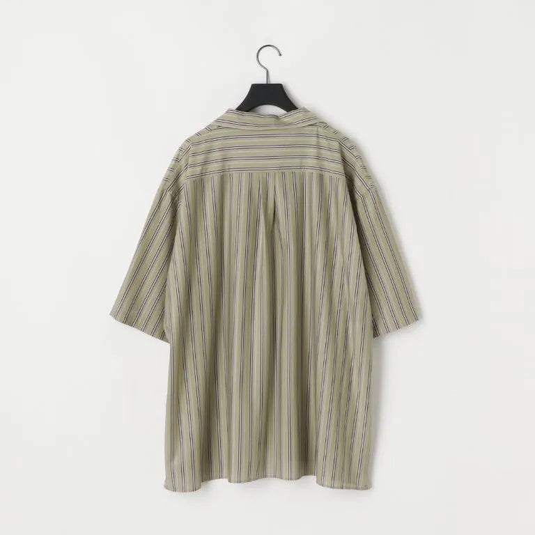 KANEMASA PHIL. - 46G Stripe Ether Shirt - PURPLE BLACK