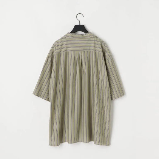 KANEMASA PHIL. - 46G Stripe Ether Shirt - PURPLE BLACK