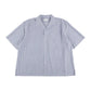 KANEMASA PHIL. - 46G Stripe Ether Shirt - SAX BLACK