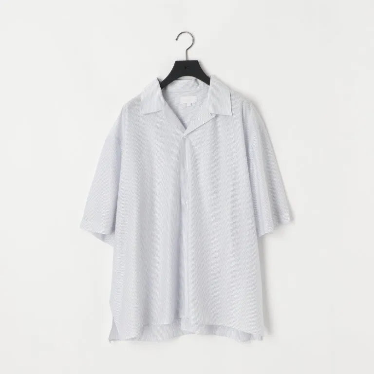 KANEMASA PHIL. - 46G Stripe Ether Shirt - WHITE BLUE