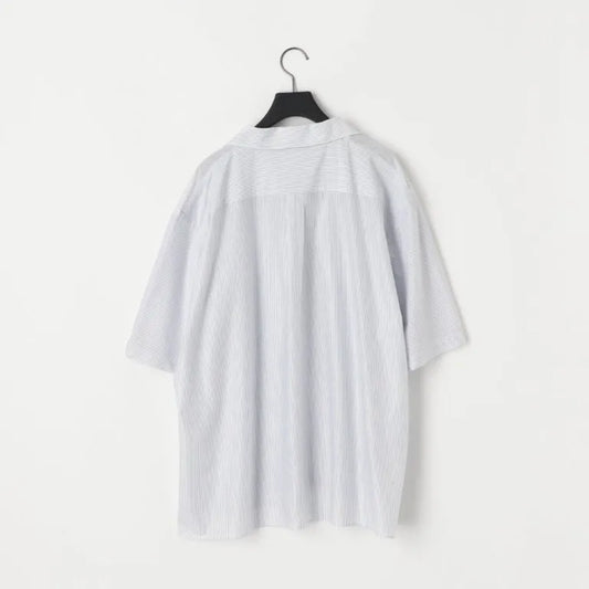 KANEMASA PHIL. - 46G Stripe Ether Shirt - WHITE BLUE