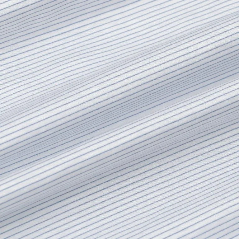 KANEMASA PHIL. - 46G Stripe Ether Shirt - WHITE BLUE