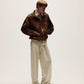 KANEMASA PHIL. - 36G ECONYL Embossed Blouson - BROWN
