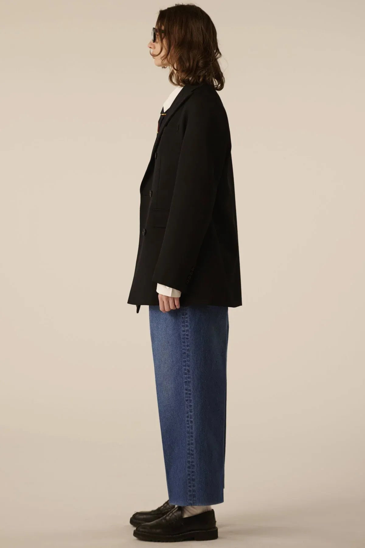 INSCRIRE - Wool Gabardine Double-Brested Jacket - BLACK
