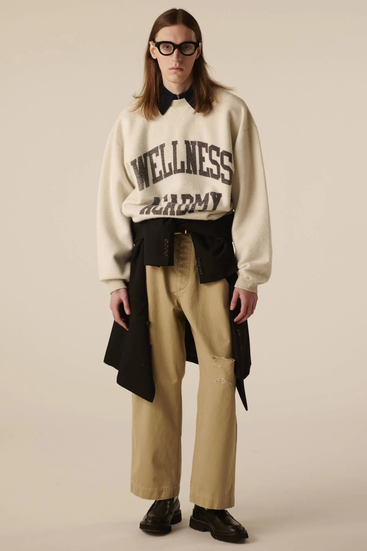 INSCRIRE - Loose Fit Reversible Sweat - LT.GREY