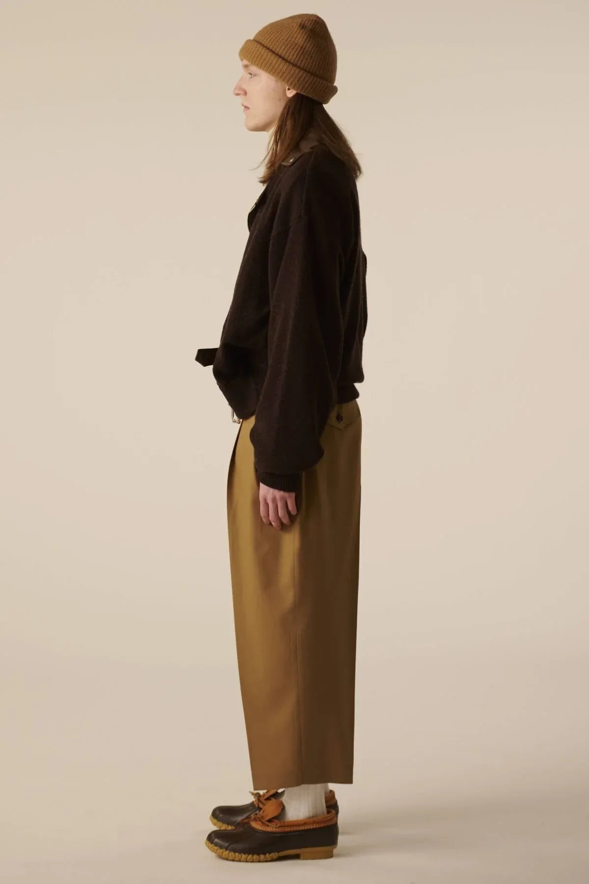 INSCRIRE - Riders Layerd Cardigan - BROWN USED × BROWN