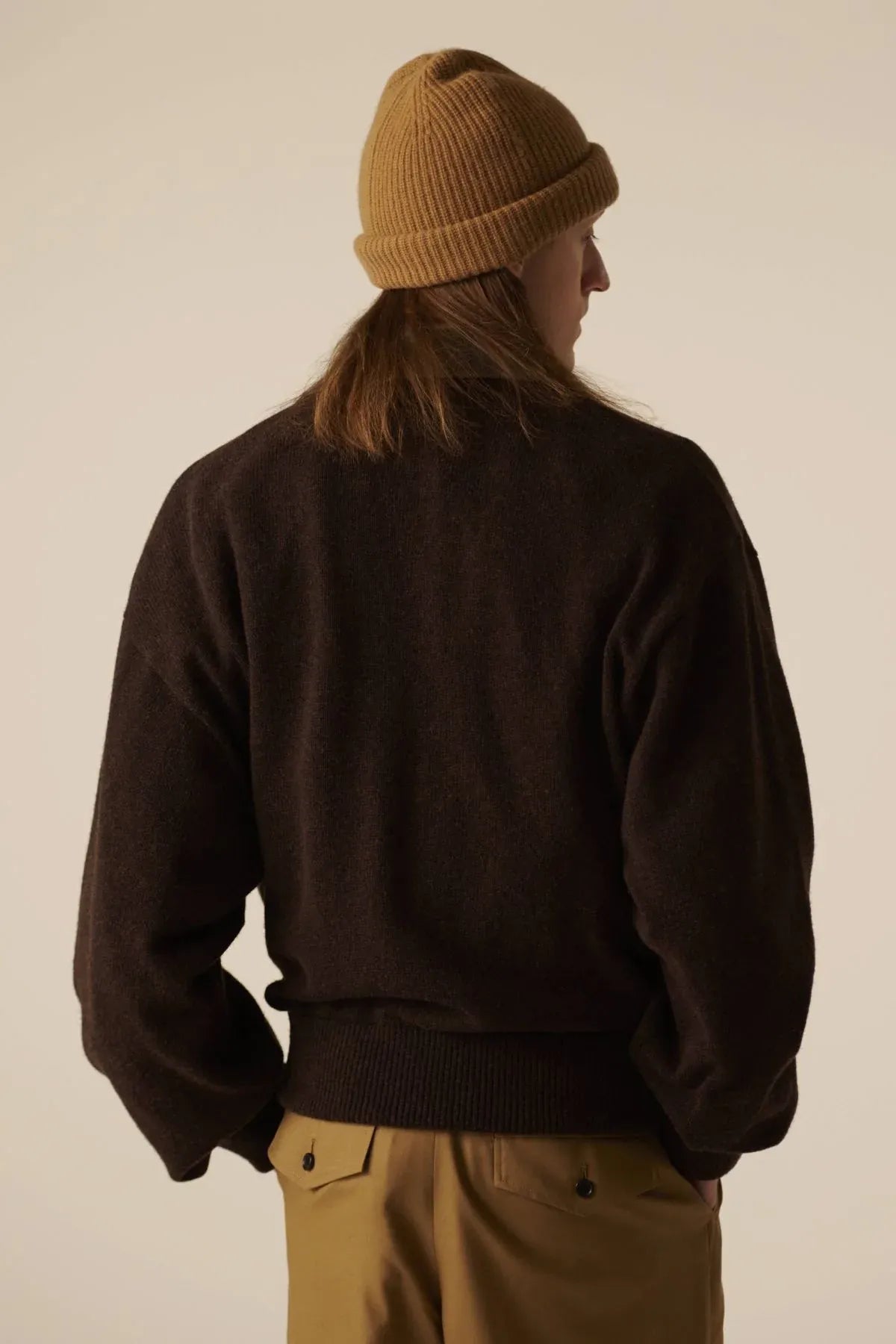 INSCRIRE - Riders Layerd Cardigan - BROWN USED × BROWN