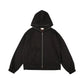 KANEMASA PHIL. - 46G Solaro Zip Hoodie - BLACK BROWN