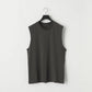 KANEMASA PHIL. - 36G High Twist Sleeveless Tee - CHARCOAL