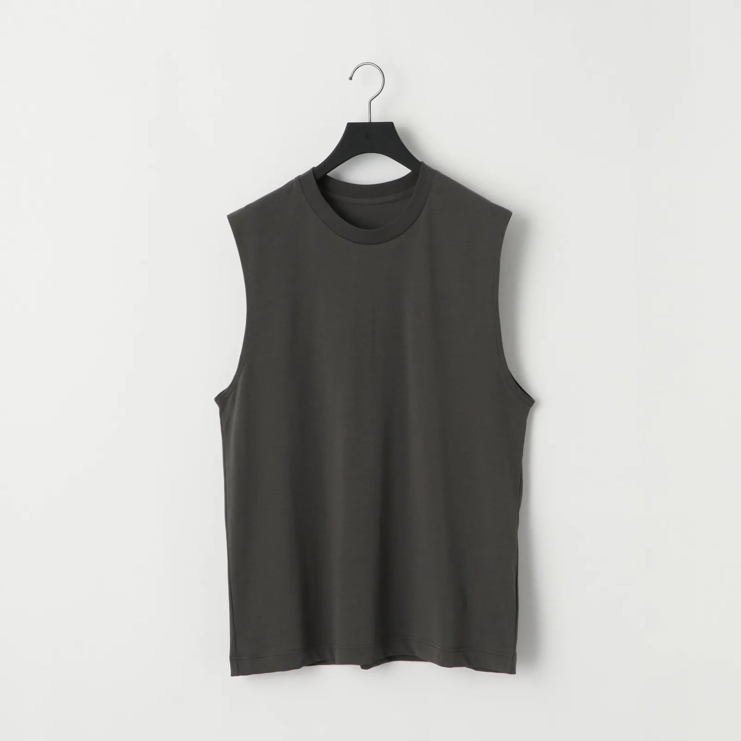 KANEMASA PHIL. - 36G High Twist Sleeveless Tee - CHARCOAL