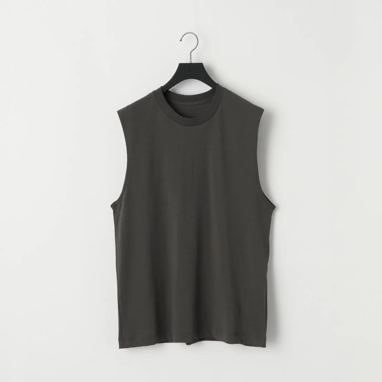 KANEMASA PHIL. - 36G High Twist Sleeveless Tee - CHARCOAL