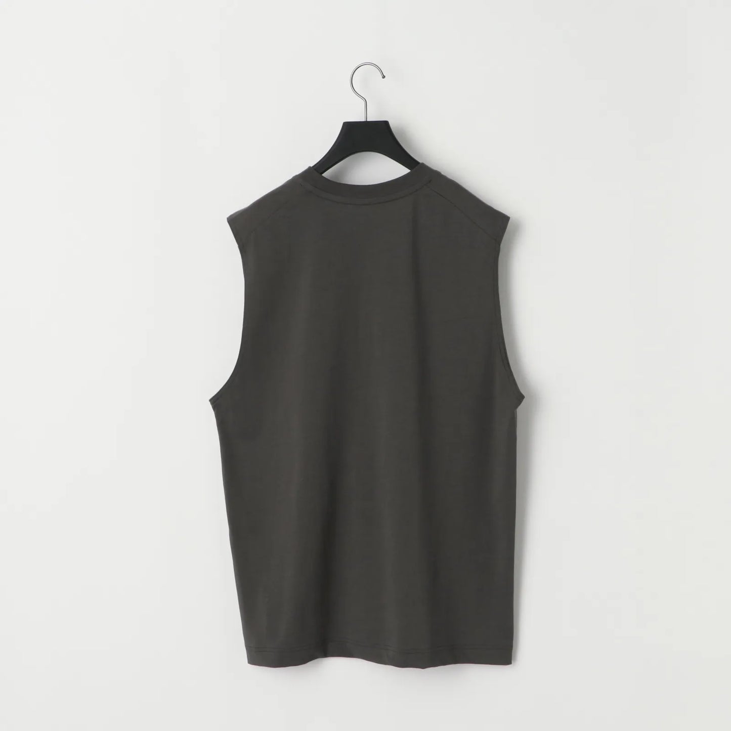 KANEMASA PHIL. - 36G High Twist Sleeveless Tee - CHARCOAL