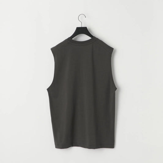 KANEMASA PHIL. - 36G High Twist Sleeveless Tee - CHARCOAL