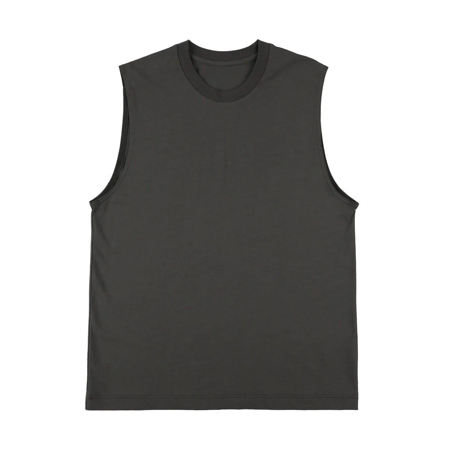 KANEMASA PHIL. - 36G High Twist Sleeveless Tee - CHARCOAL