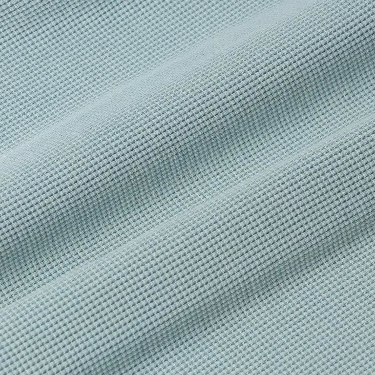 KANEMASA PHIL. - 18G Garment Dye Waffle - BLUE GREY PIGMENT