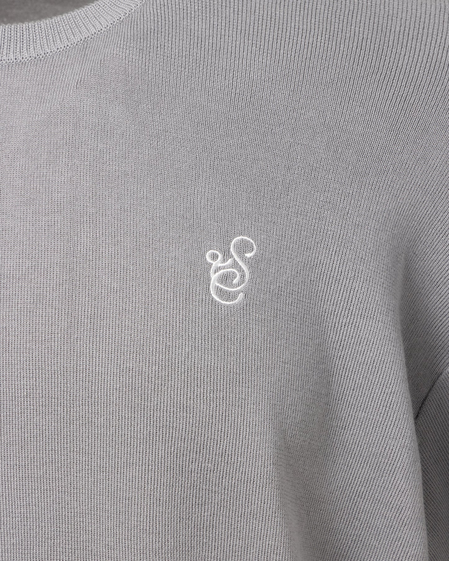 SimplyComplicated - SCRIPT KNIT L/S TEE - DARK GRAY