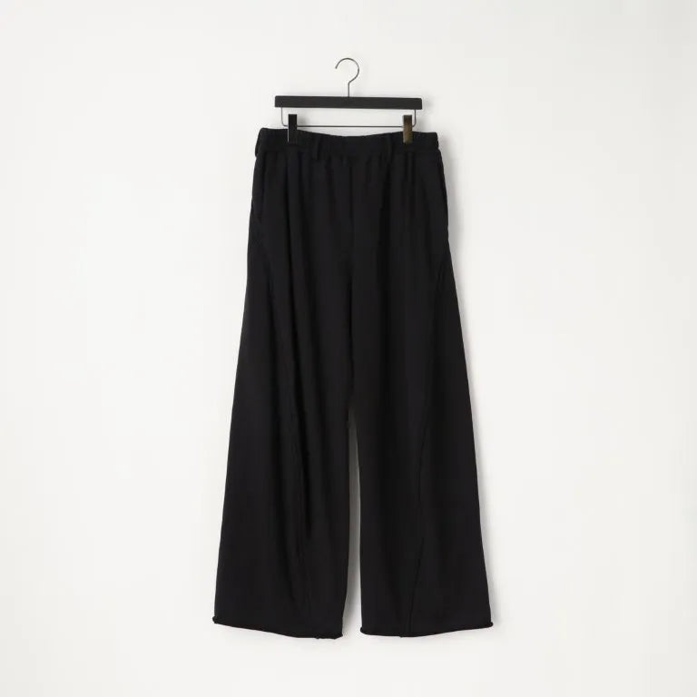 KANEMASA PHIL. - 36G Fine Sweat Draping Easy Pants - BLACK DYE
