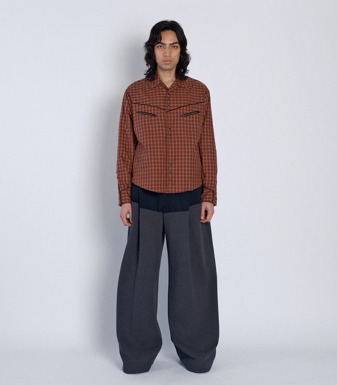 TANAKA - PADDED WESTERN SHIRT - RED CHECK