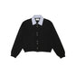 TANAKA - JERSEY CARDIGAN - BLACK HERRINGBONE