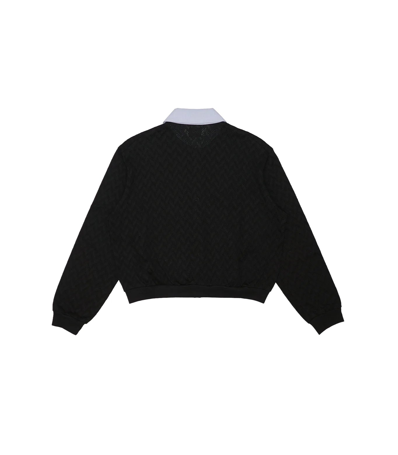 TANAKA - JERSEY CARDIGAN - BLACK HERRINGBONE