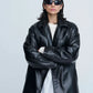 INSCRIRE - Leather Jacket - BLACK