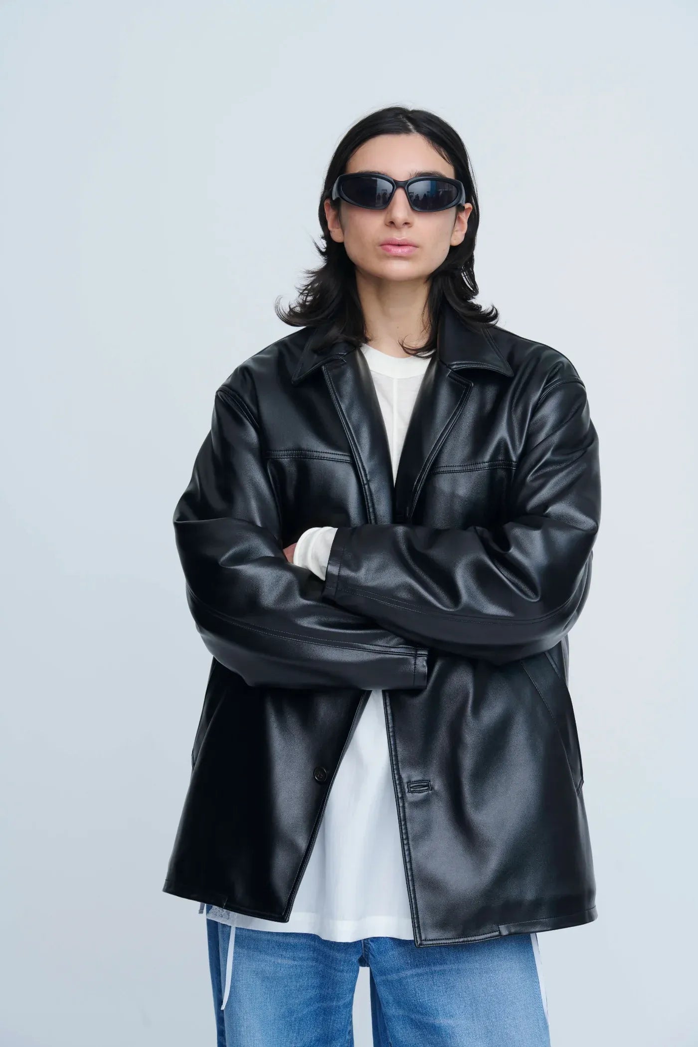 INSCRIRE - Leather Jacket - BLACK
