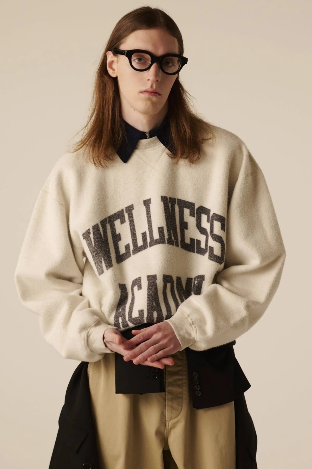 INSCRIRE - Loose Fit Reversible Sweat - LT.GREY