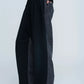 INSCRIRE - Hybrid Sweat Denim Pants - BLACK × BLACK
