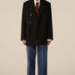 INSCRIRE - Wool Gabardine Double-Brested Jacket - BLACK