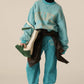 INSCRIRE - Loose Fit Reversible Sweat - TURQUOISE