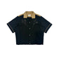 TANAKA - BOWLING SHIRT - BLACK(EMBROIDERY)