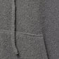 SimplyComplicated - WOOL TERRY KNIT ZIP HOODIE - DK.GRAY